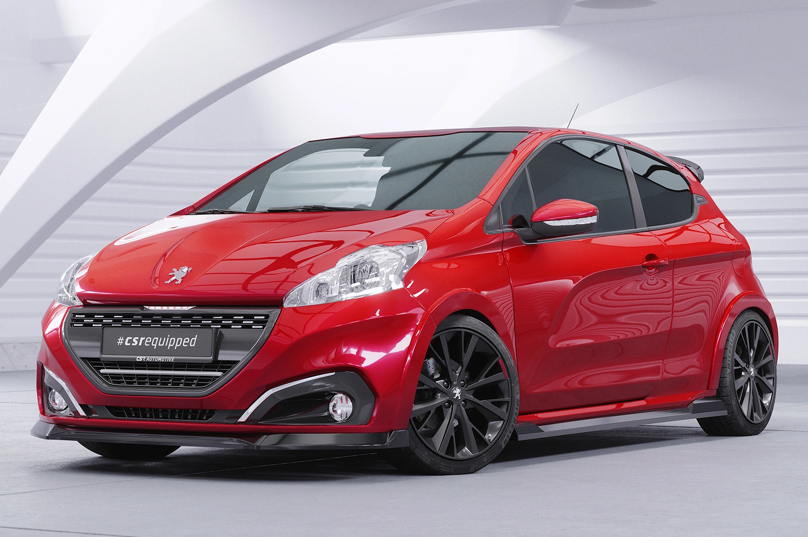 Voorspoiler Peugeot 208 GTi Glans Zwart (10/2014–04/2018 Facelift) CSR
