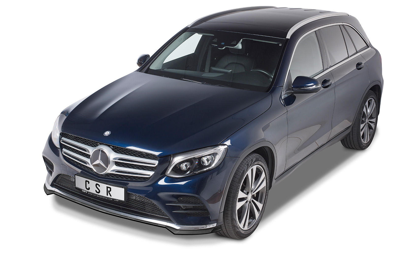 Voorspoiler passend voor Mercedes Benz GLC X253 CSR Glans Zwart