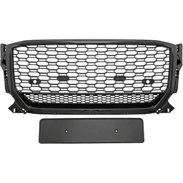Grill passend voor Audi Q2 RS Look Glans Zwart