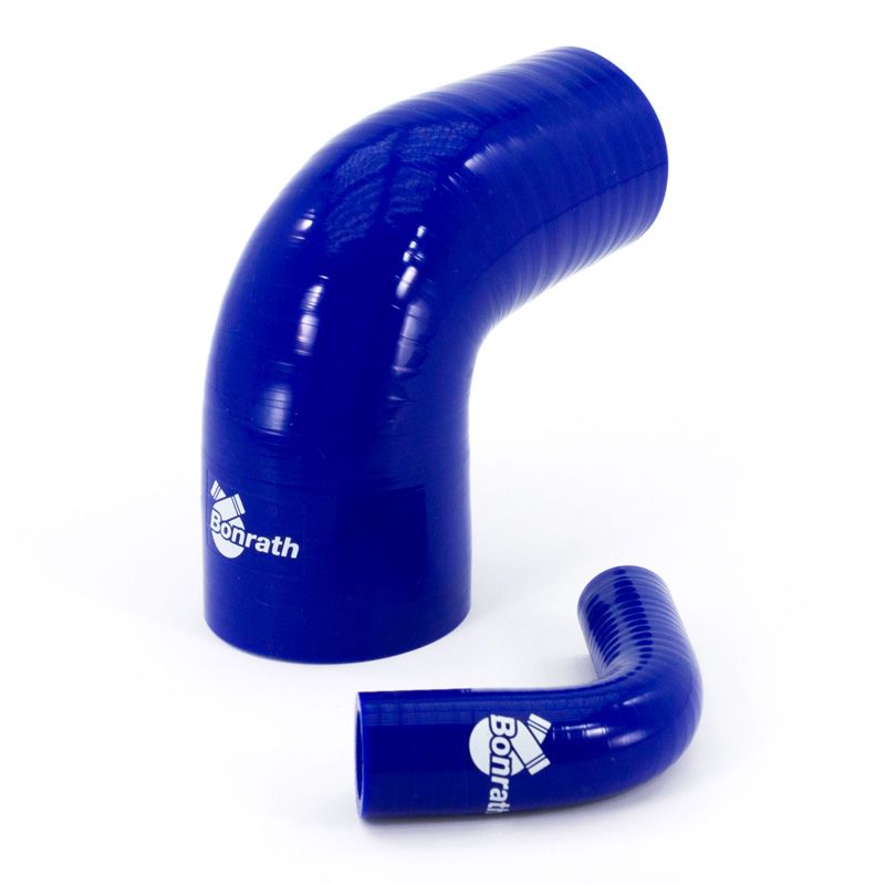 Bonrath Siliconen slang Reducer 90 graden bocht - Lengte:50mm - Ø83>63mm