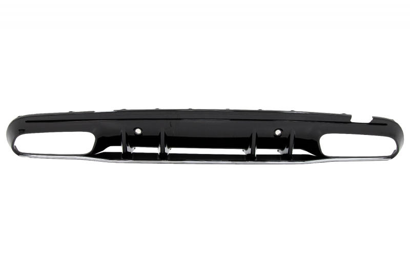Achterbumper Diffuser passend voor Mercedes W205 C-Klasse C63S Design Zwarte Tips AMG Sport Line