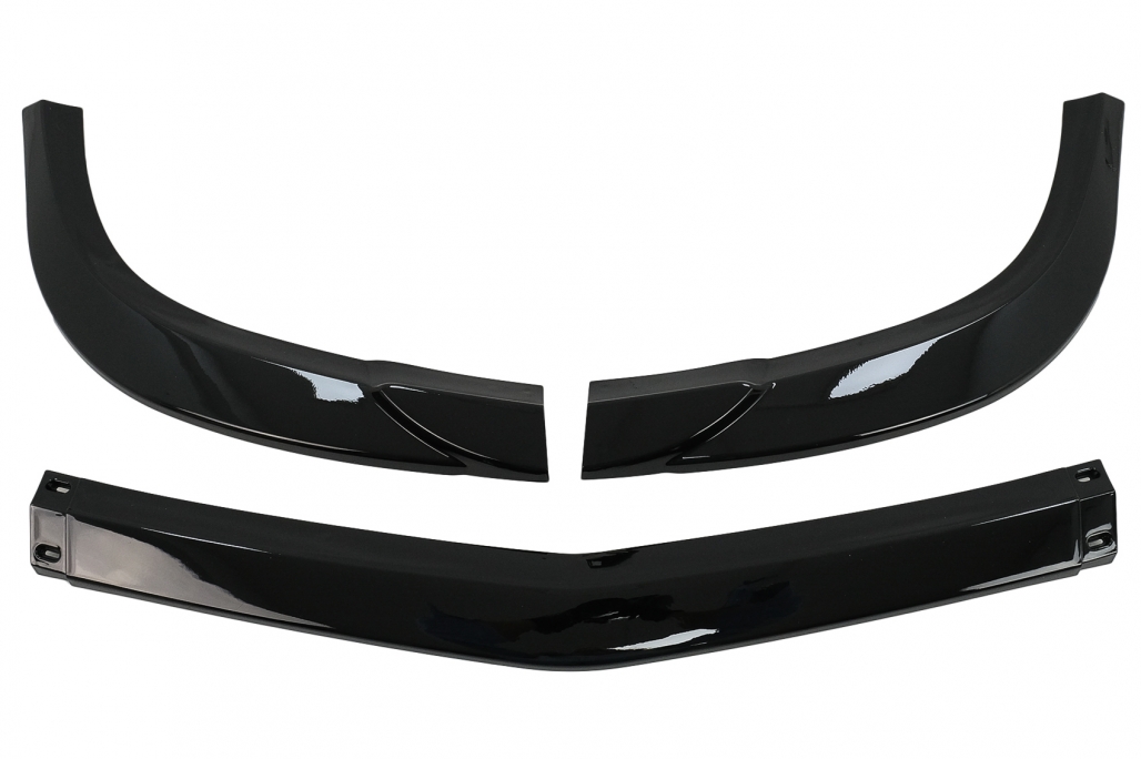 Voorspoiler passend voor Mercedes C klasse W204 S204 C204 Sport Line Facelift (2011-2015) Glans Zwart