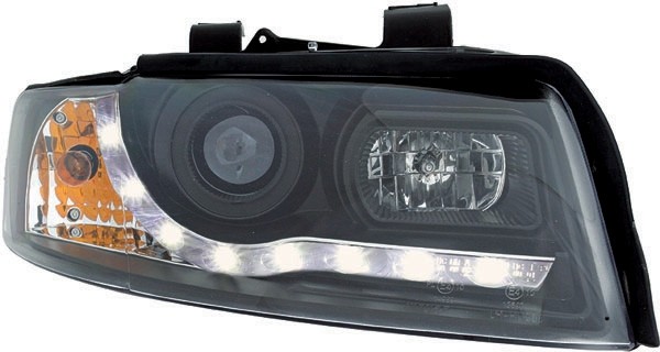 Koplampen passend voor Audi A4 8E 00-04 DRL-Look Zwart