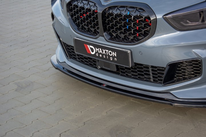 Voorspoiler passend voor BMW 1 Serie F40 M-Pack/ M135i Glans Zwart V1