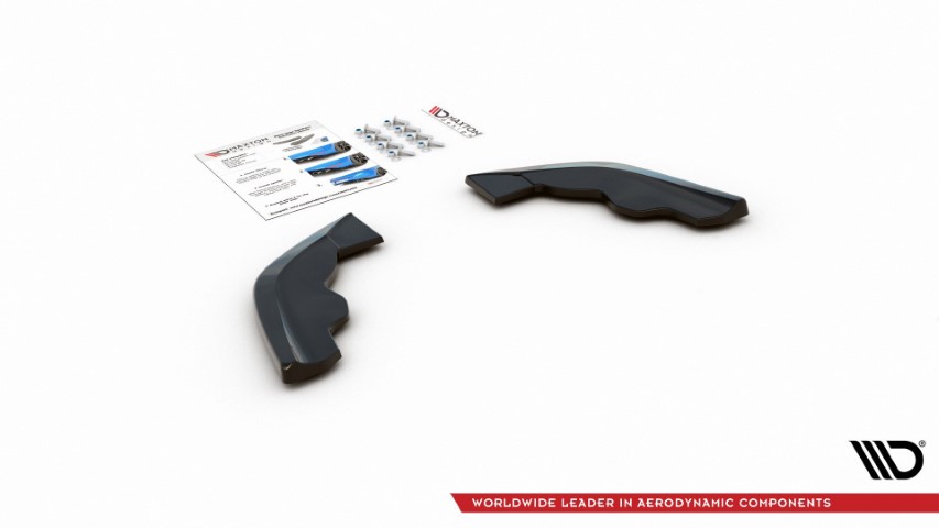 Achter Diffusers zijkanten BMW 1 Serie F40 M-Pack/ M135i Glans Zwart V3