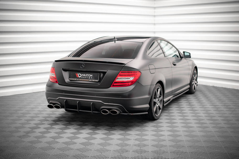 Zijdiffuser Mercedes C Klasse Coupe AMG Pakket W204 Maxton Glans Zwart