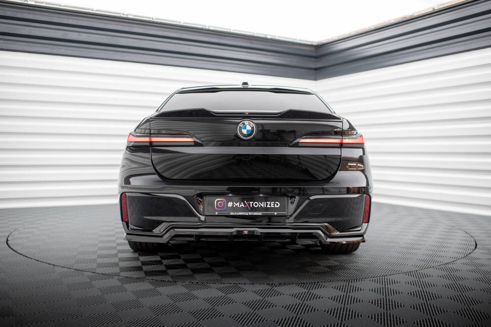 Diffuser passend voor BMW 7 Serie G70 M Pakket Maxton Glans Zwart