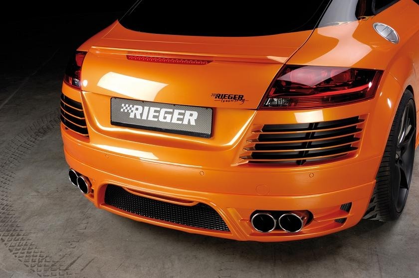 Achterbumper Diffuser passend voor Audi TT 09.06- Rieger dubbele uitlaat links/rechts
