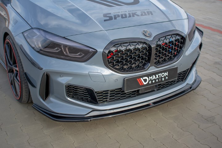 Voorspoiler passend voor BMW 1 Serie F40 M-Pack/ M135i Glans Zwart V1