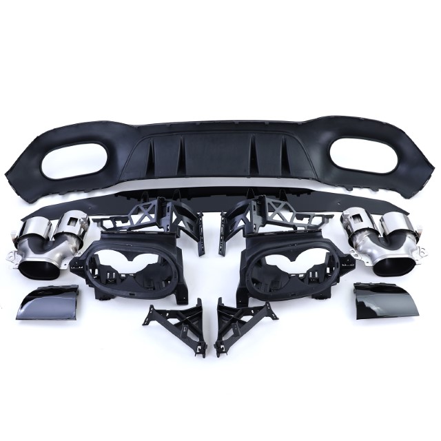 Diffuser passend voor Mercedes A klasse W177 A35/A45 Look Chroom Sierstukken