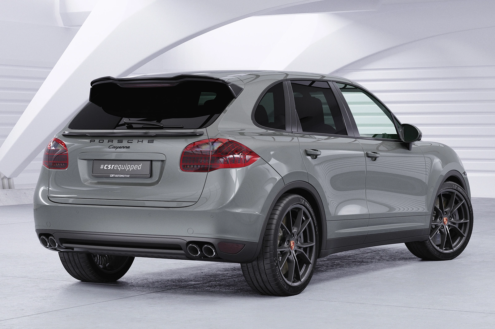Achterspoiler Porsche Cayenne Typ 92A Glans Zwart 2010-2015 (voor Facelift) – CSR Automotive