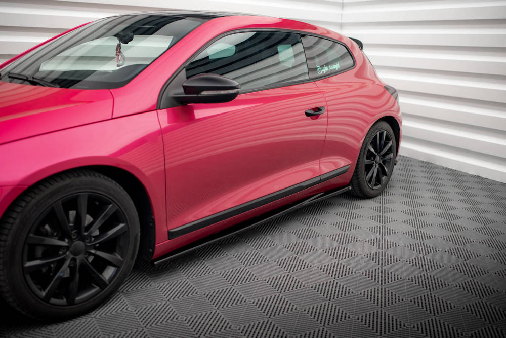 Zijskirts passend voor Volkswagen Scirocco Maxton Glans Zwart