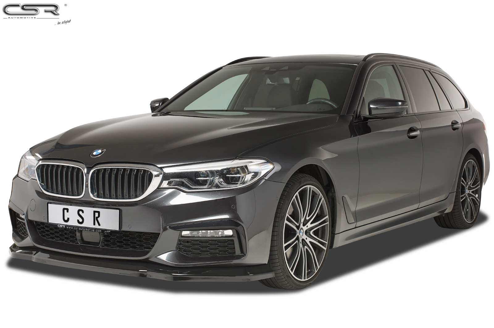 Voorspoiler passend voor BMW 5-Serie G30/G31  Glans Zwart