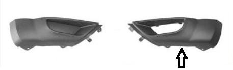 spoiler, links Mitsubishi Outlander, 2006-2009