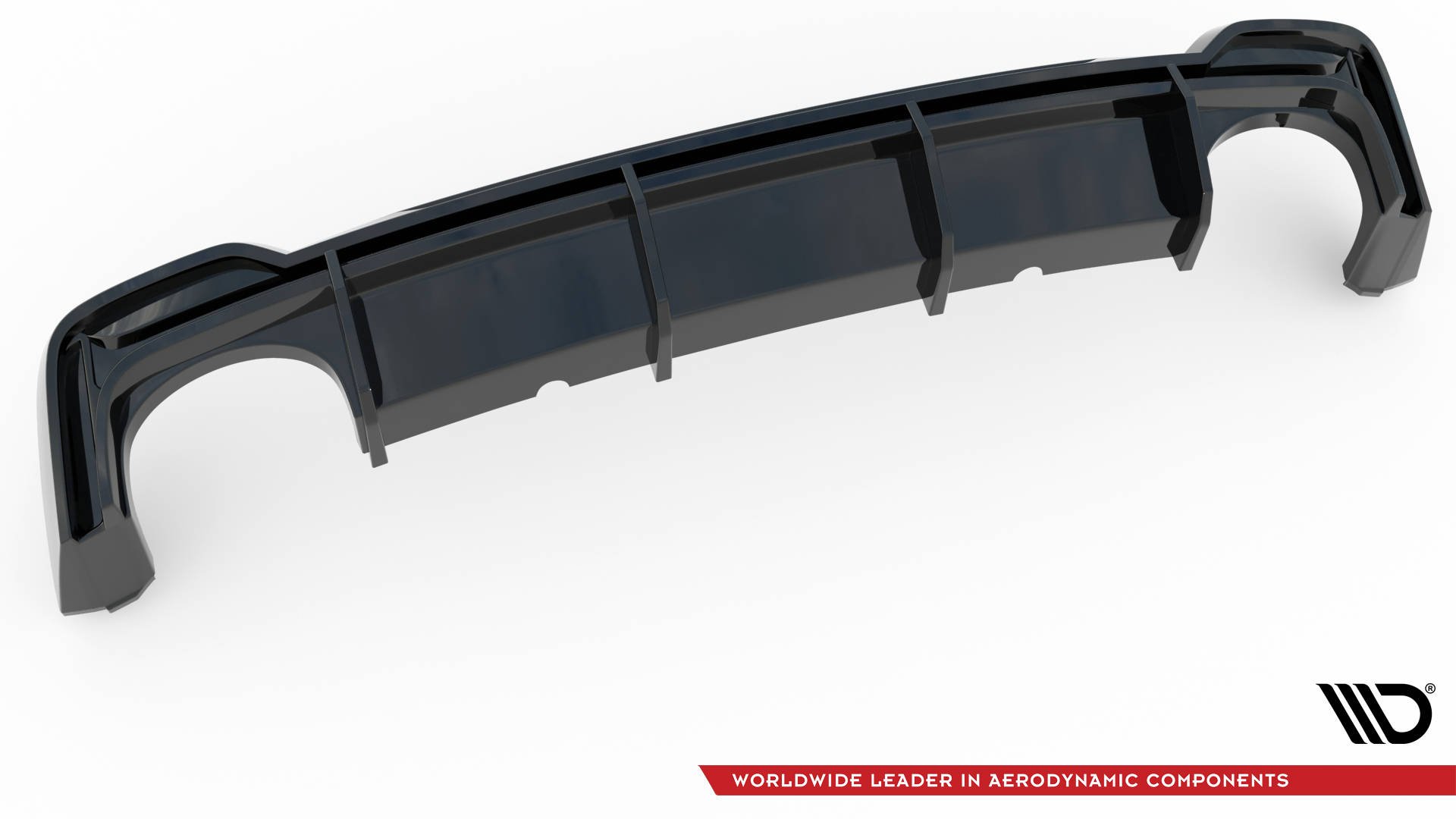 Achter Diffuser passend voor Audi RS6 C8 Maxton Glanzend zwart