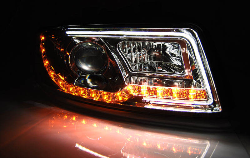 Koplampen passend voor Audi A4 8E 01-04 Tube Light LED Chroom