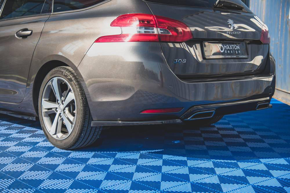 Achter Zij Splitters Peugeot 308 SW MK2 Facelift 17-.. Glans Zwart
