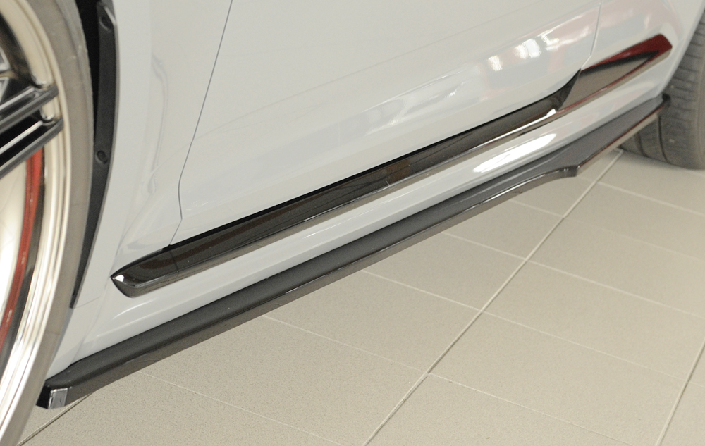 Zijskirts passend voor Audi RS5 B9/F5 Rieger Glans Zwart