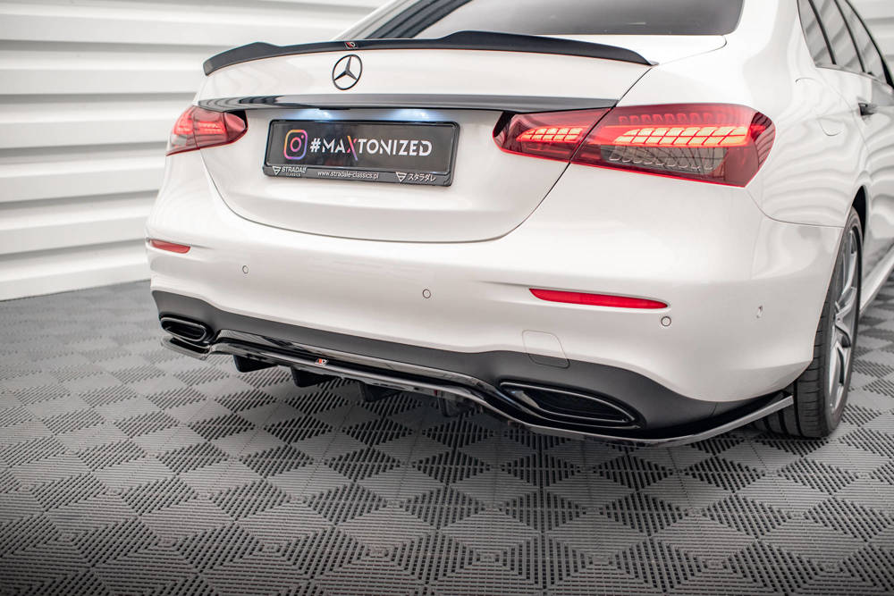 Diffuser passend voor Mercedes E Klasse W213 FL AMG Line Maxton Glans Zwart