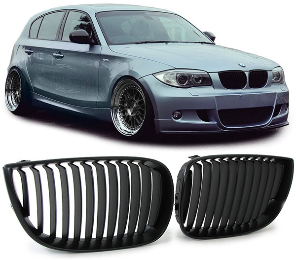 Grill Nieren BMW E87/E81/E82/E88 04-07 Zwart