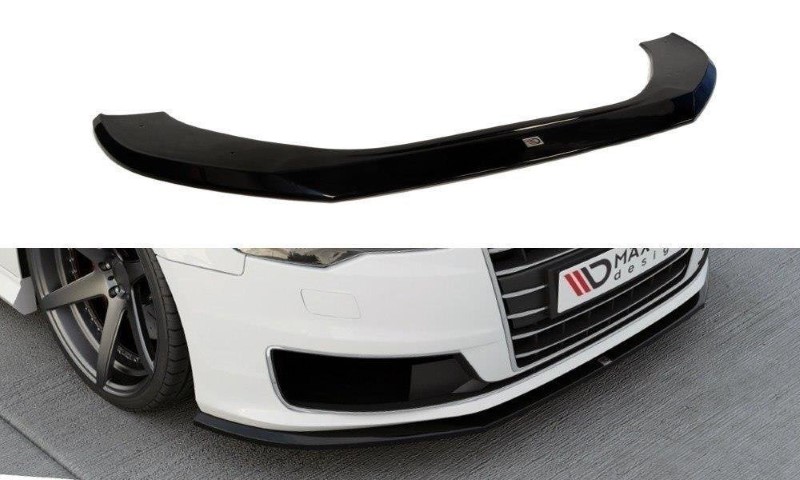 Voorspoiler passend voor Audi A6 Ultra C7 FL Glanzend Zwart