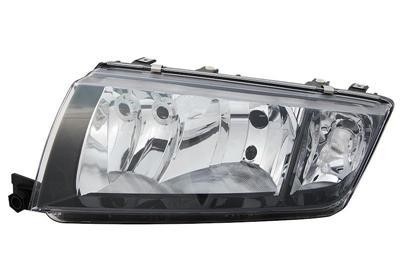 koplamp, H7+H3, elektr verstelb, zwart, links Skoda Fabia, 2000-