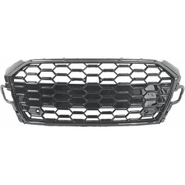 Grill passend voor Audi A5 B9 19- RS Look Glans Zwart