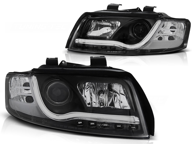 Koplampen passend voor Audi A4 8E 01-04 Tube Light LED Zwart