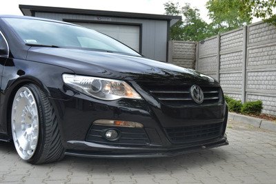 Voorspoiler passend voor VW Passat CC Glans Zwart