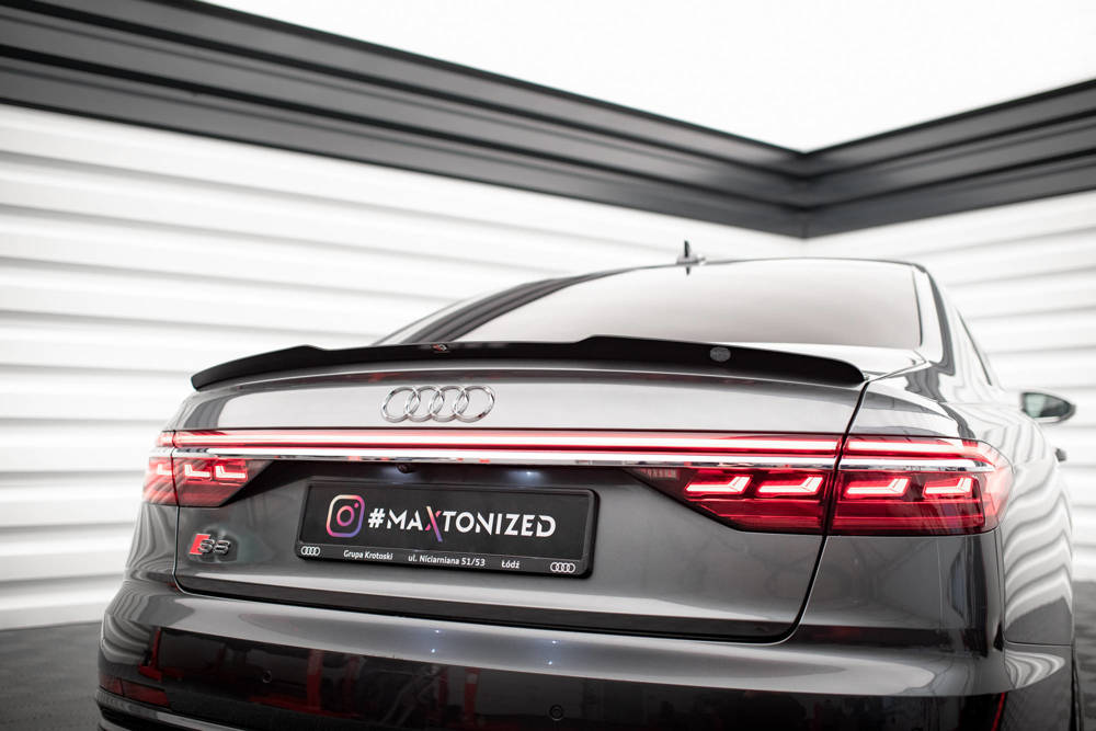 Spoiler passend voor Audi A8 / A8 S-Line / S8 D5 Maxton Glans Zwart