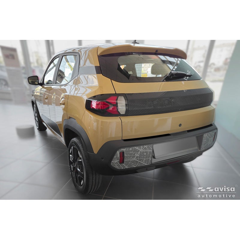 Avisa RVS Achterbumperprotector  Dacia Spring Facelift 2024- - Matzwart - 2-delig