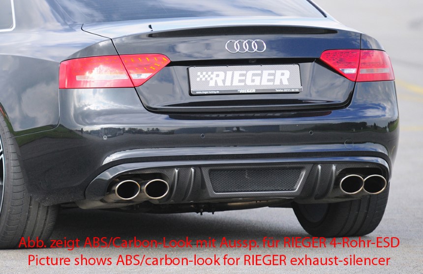 Diffuser passend voor Audi A5 s-line Rieger dubbele uitlaat links