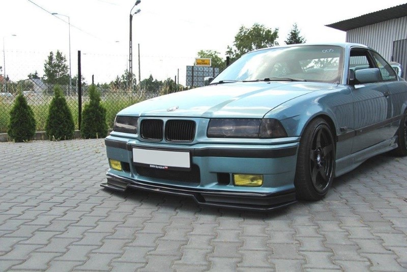 Voorspoiler passend voor BMW M3 E36 V.2 Glanzend Zwart