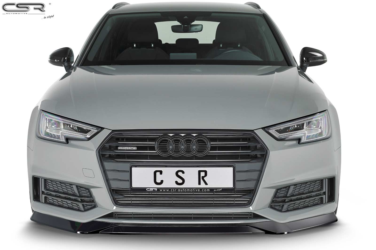 Voorspoiler passend voor Audi A4 B9 8W S-Line / S4 B9 8W Glans Zwart