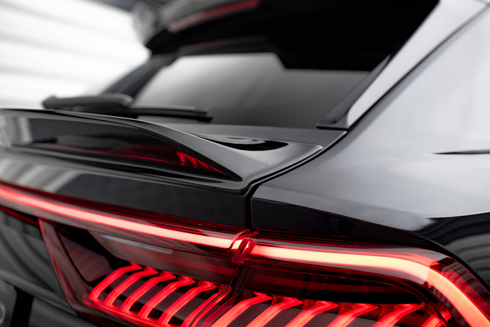 Spoiler passend voor Audi Q8 SQ8 RSQ8 Maxton Glans Zwart 3D Design Laag