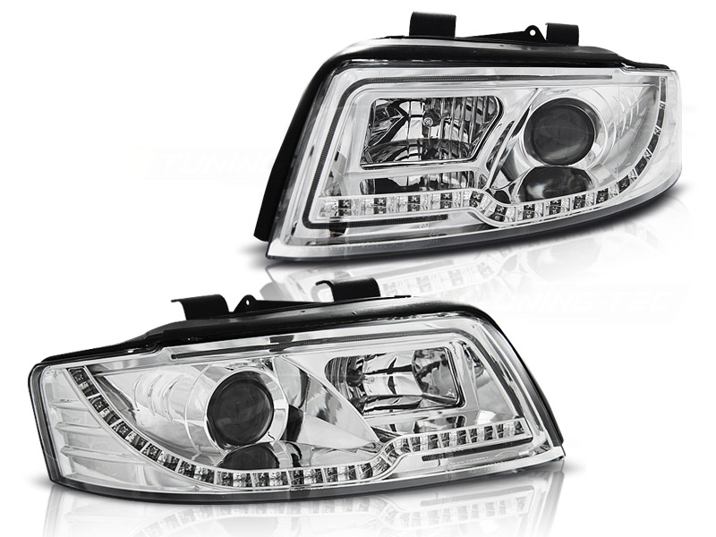 Koplampen passend voor Audi A4 8E 01-04 Tube Light LED Chroom
