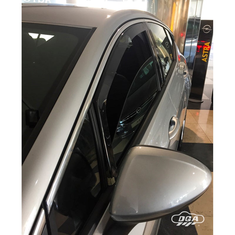 DGA Zijwindschermen  Opel Astra K HB 5-deurs & Sportstourer 2015-2021 (2-delig)