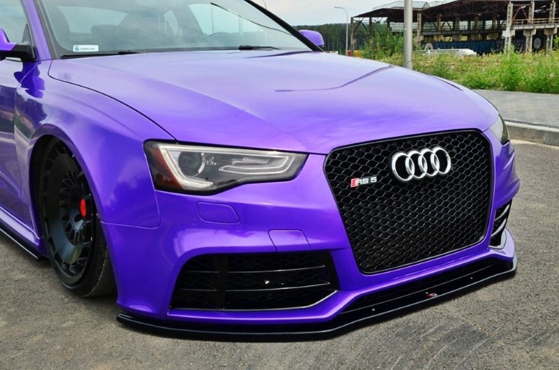 Voorspoiler Audi RS5 8T /  8T FL Glanzend Zwart