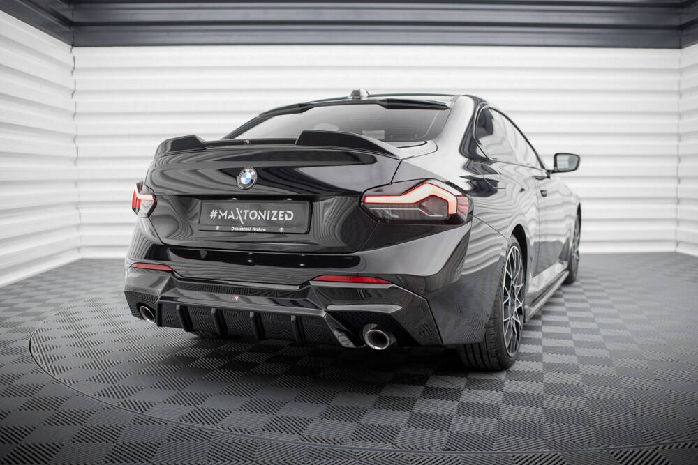 Diffuser passend voor BMW 2 Serie Coupe G42 Maxton Glans Zwart