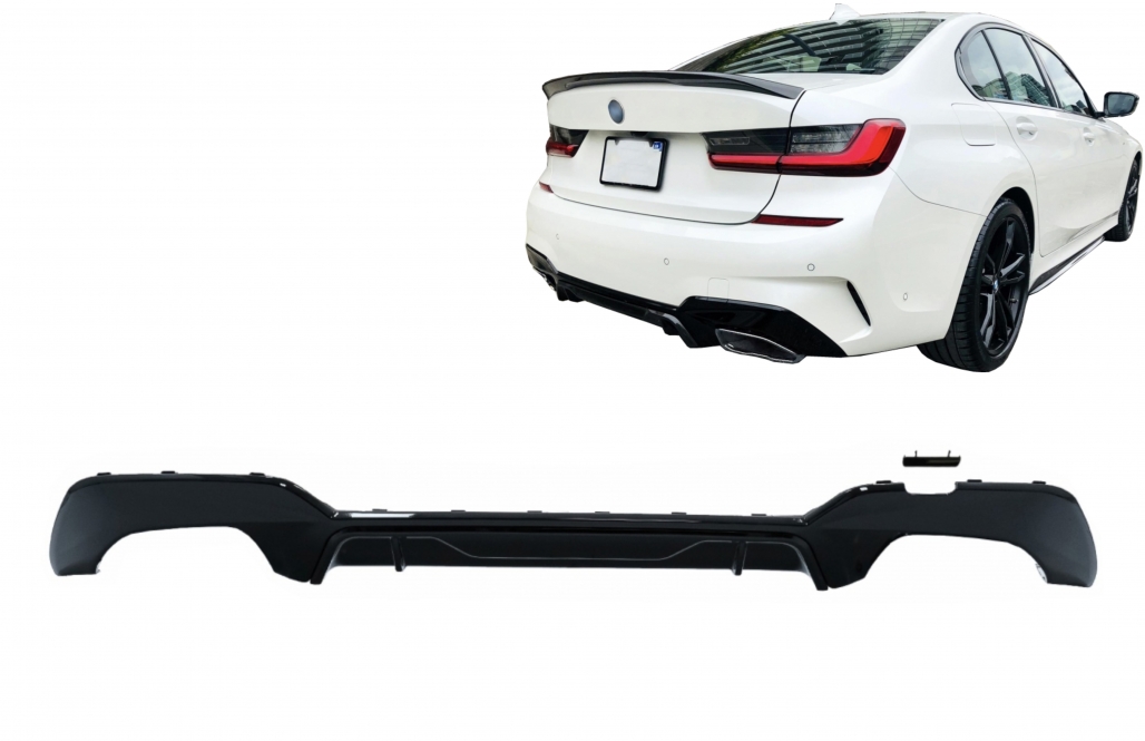 Diffuser passend voor BMW 3 Serie G20 / G21 / G28 340i Look Duplex