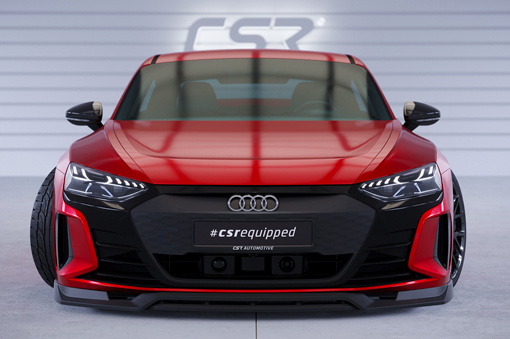 Voorspoiler passend voor Audi e-tron GT CSR Glans Zwart