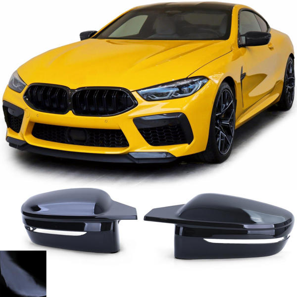 Spiegelkappen BMW G30 G31 G11 G12 G14 G15 G16 Glans Zwart