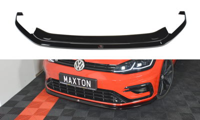 Voorspoiler passend voor VW Golf 7.5 R Facelift Glans Zwart
