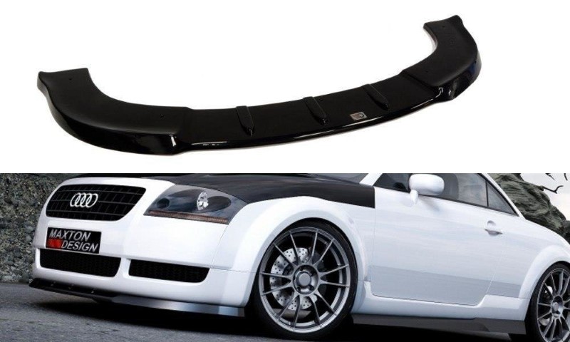 Voorspoiler passend voor Audi TT 8N Glanzend Zwart