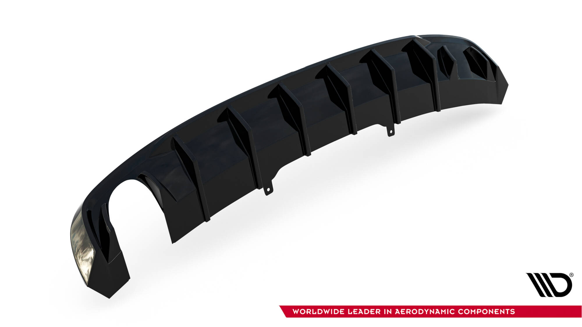Achter Diffuser passend voor Audi A4 S-line B9 Maxton Glanzend zwart