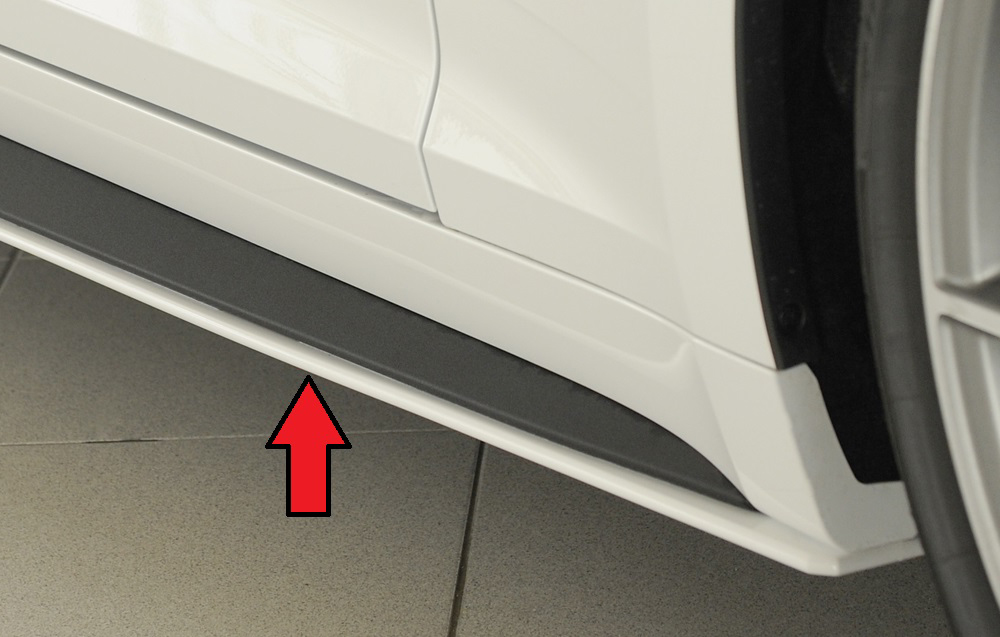 Zijskirts passend voor Audi A5 B9 F5 S-Line Rieger Sportback