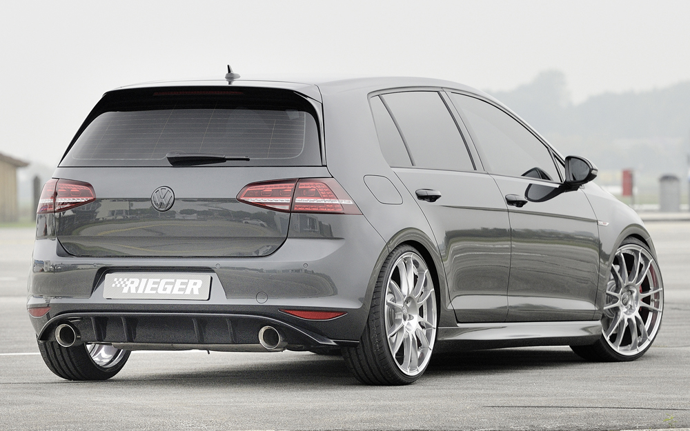 Achterbumper Diffuser Rieger Glossy Black VW Golf 7 GTI