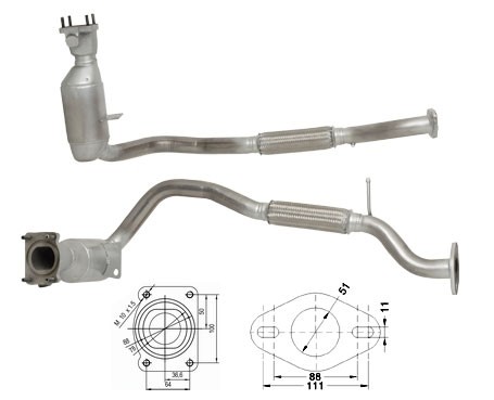 Ford MONDEO 1.8i 16V 1796 cc 85 Kw / 116 cv ZH18 Magnaflow CAT B