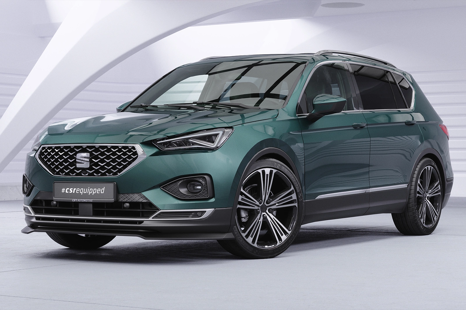 Voorspoiler passend voor Seat Tarraco glans zwart