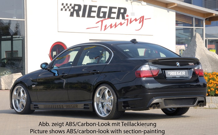 Achterbumper Diffuser passend voor BMW E90 Sedan Rieger
